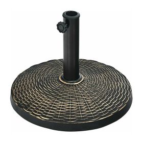 Outdoor Garden Pool Heavy Duty Round Umbrella Base (Color: Bronze A, Type: Umbrella Stands & Bases)